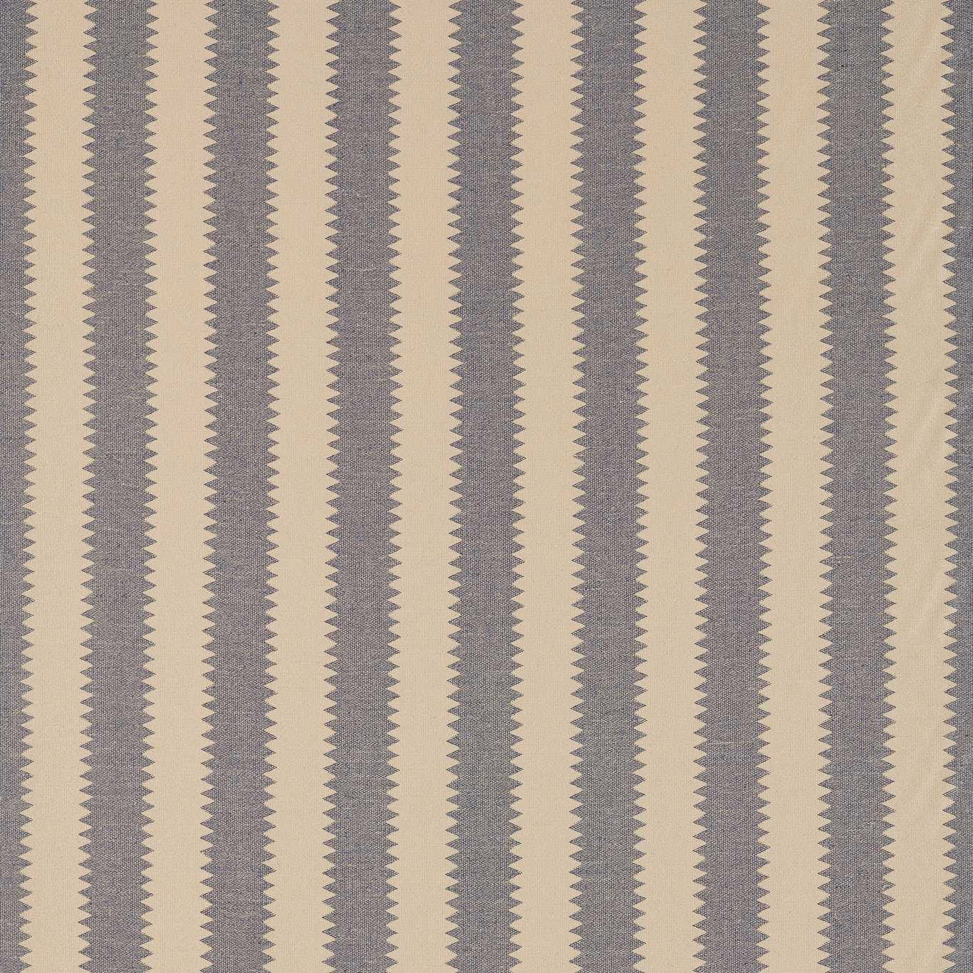 Cream and cool taupe striped fabric with zigzag-edged bands and a fine woven texture