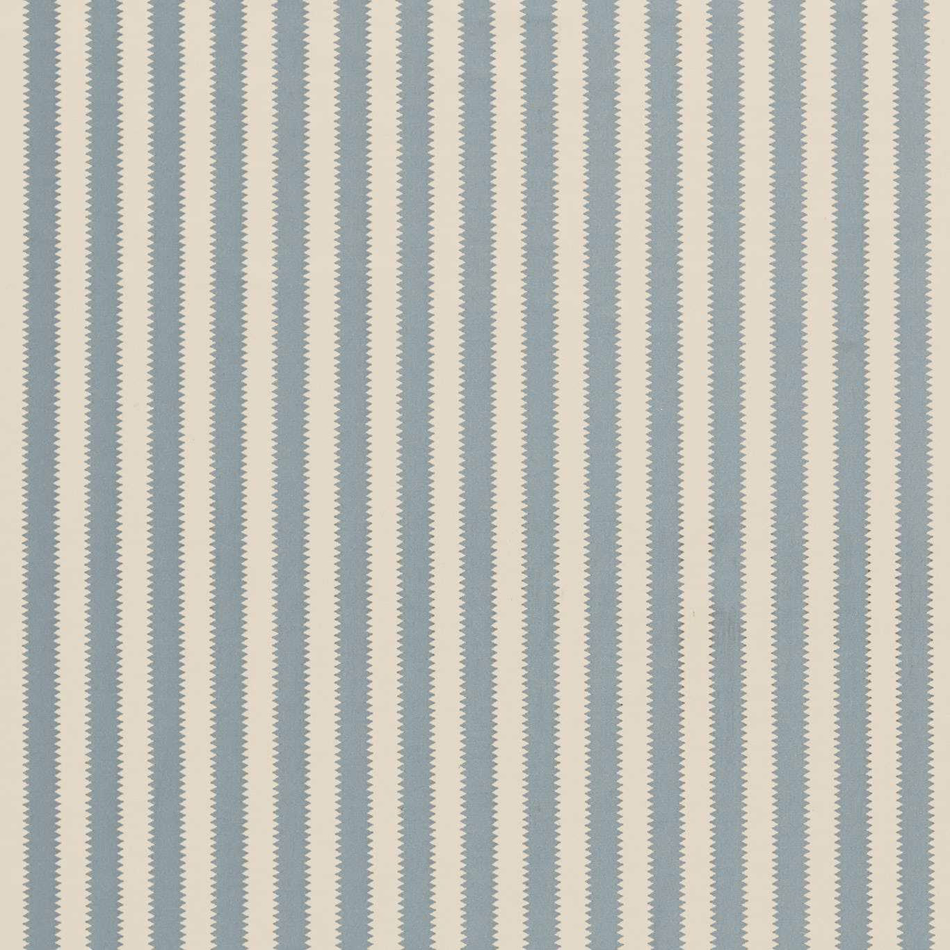 Vertical smoky blue and linen pinstripes on a tightly woven fabric swatch