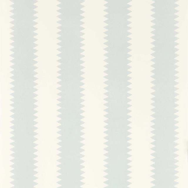 Pale porcelain wallpaper with soft sage-grey vertical zigzag columns