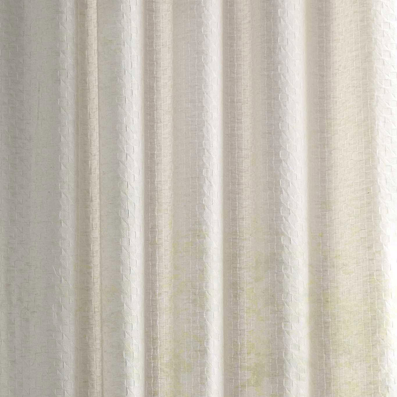 Pale ivory sheer fabric with subtle woven texture and soft vertical folds