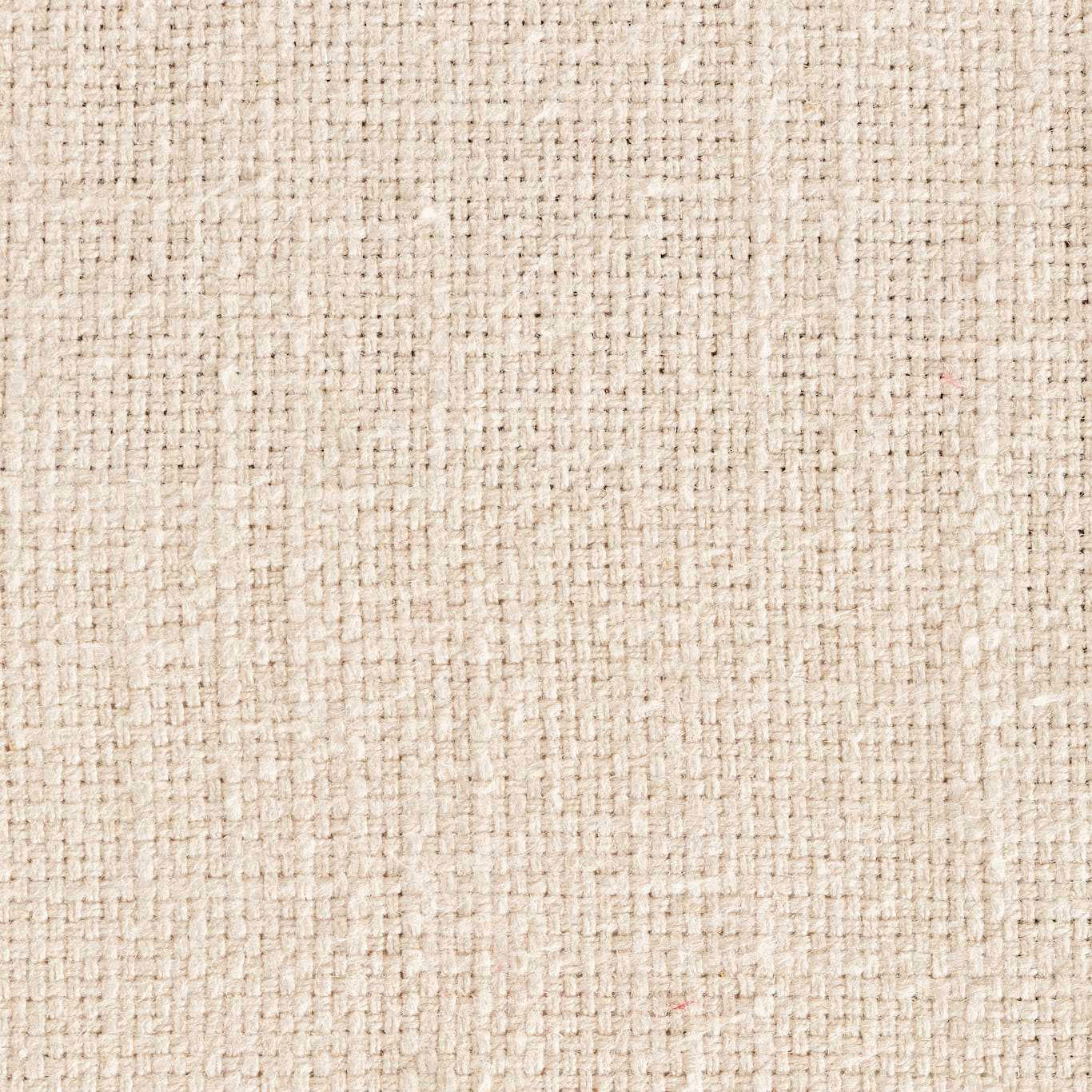 Close-up of warm cream woven fabric with subtle slubbed texture