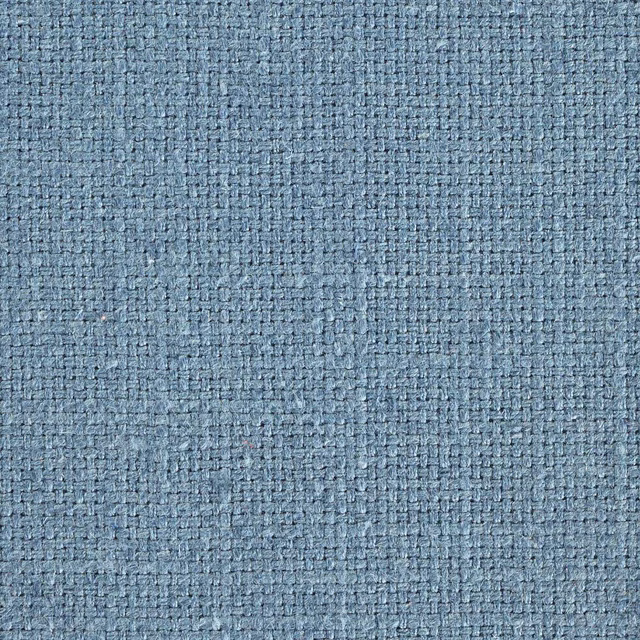 Close-up of a textured powder-blue woven fabric with a fine nubby basket weave.