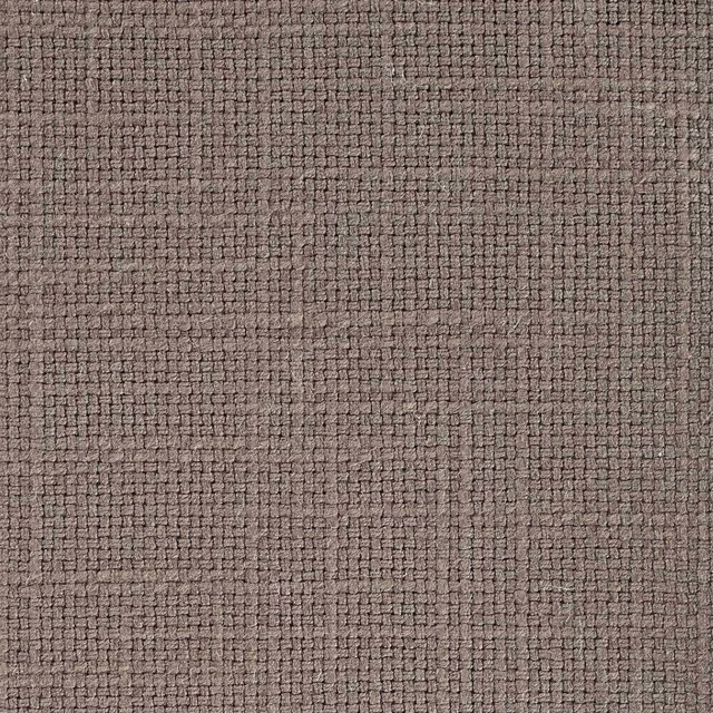 Close-up of warm taupe-brown woven fabric with a tight basket texture