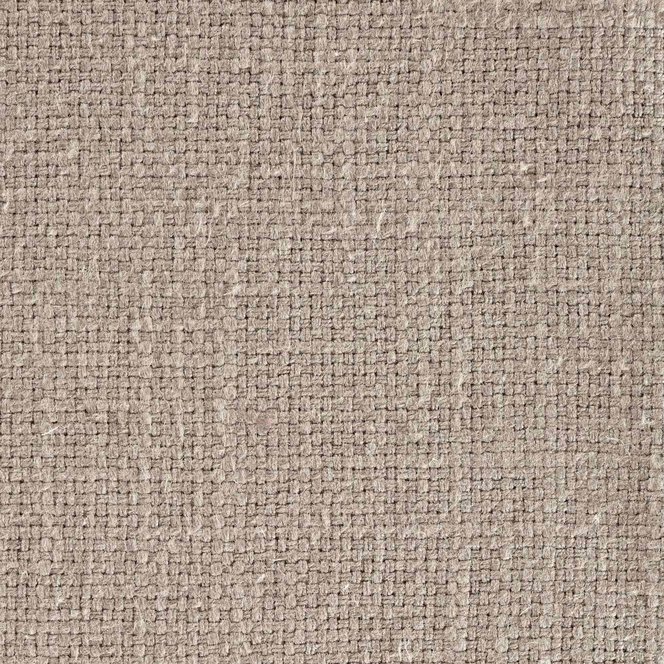 Close-up of warm mushroom beige woven fabric with a textured basket weave