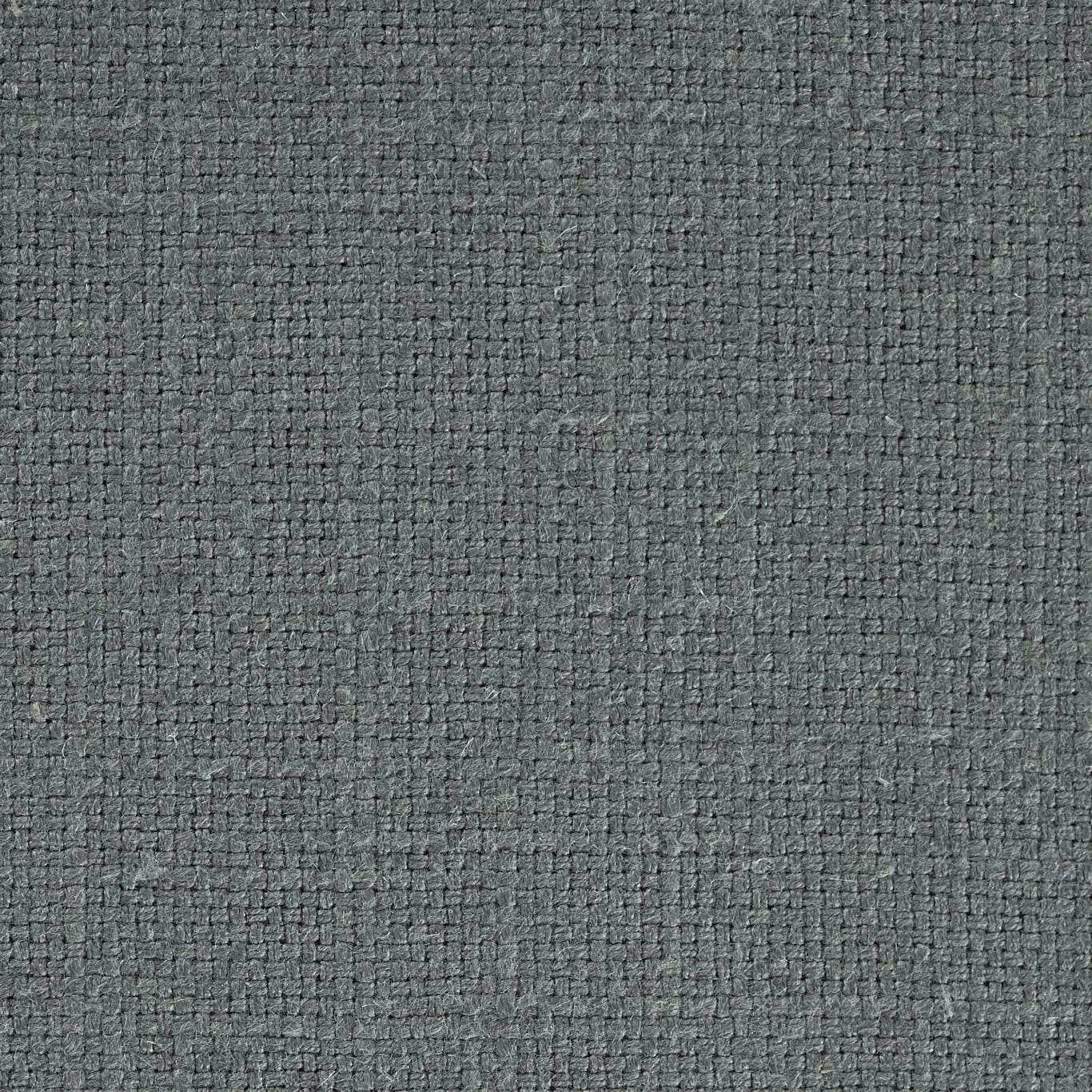 Close-up of a cool flint grey woven fabric with a tight, textured plain weave