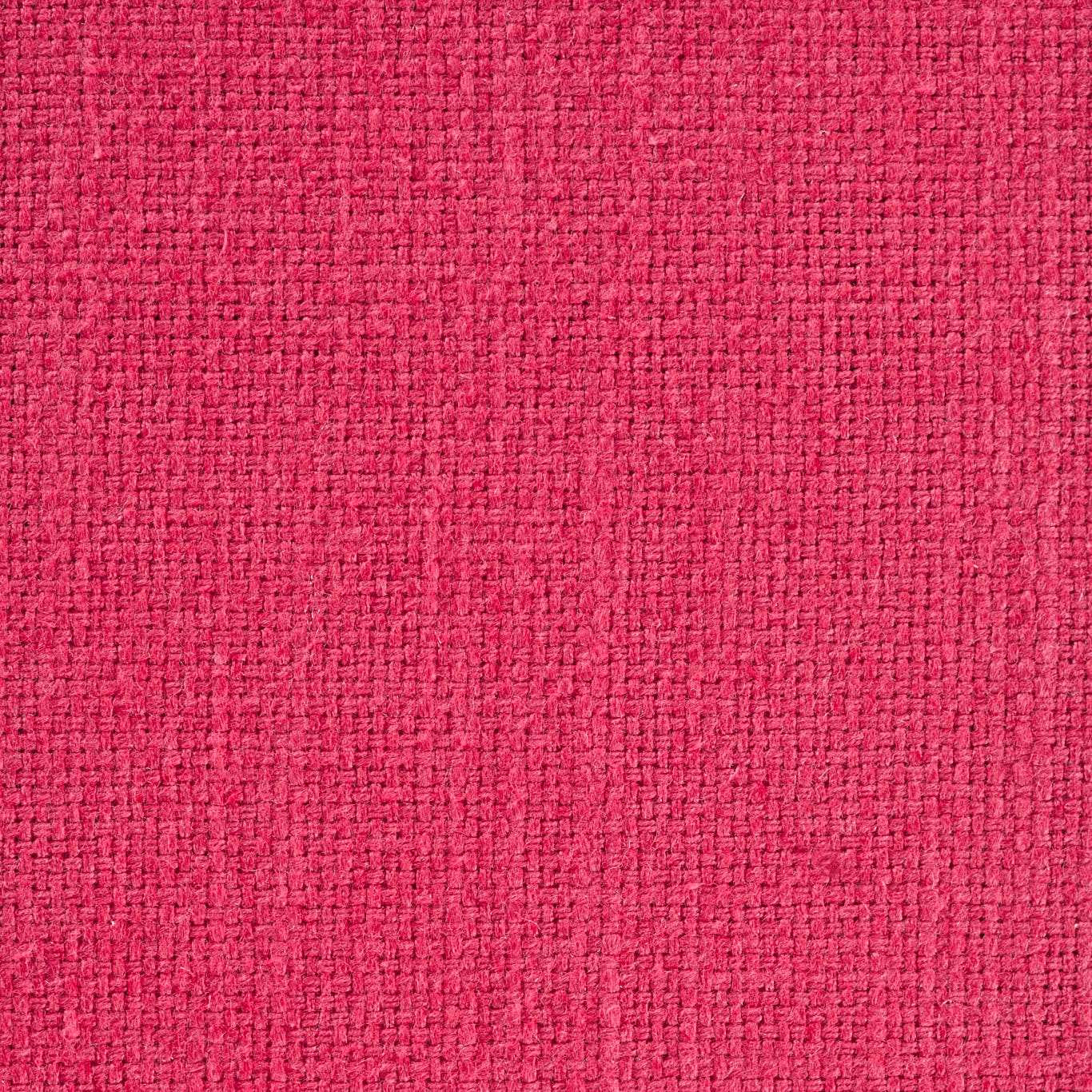 Close-up of bright fuchsia woven fabric with a tight textured basket weave