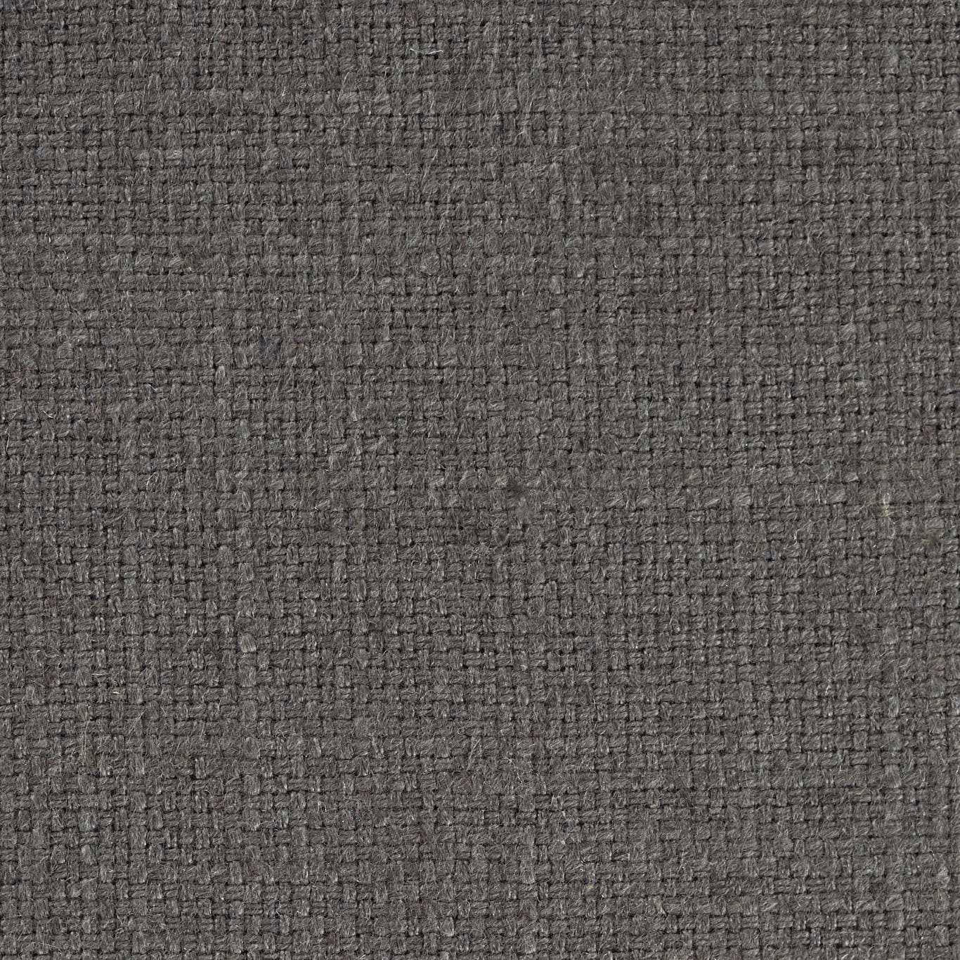 Close-up of a textured graphite grey woven fabric with subtle heathered flecks