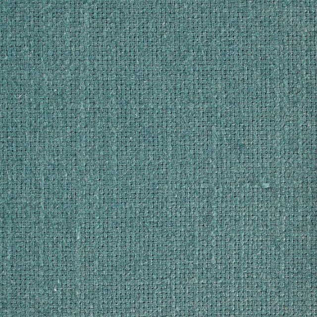 Muted lake teal woven fabric with a dense textured plain weave