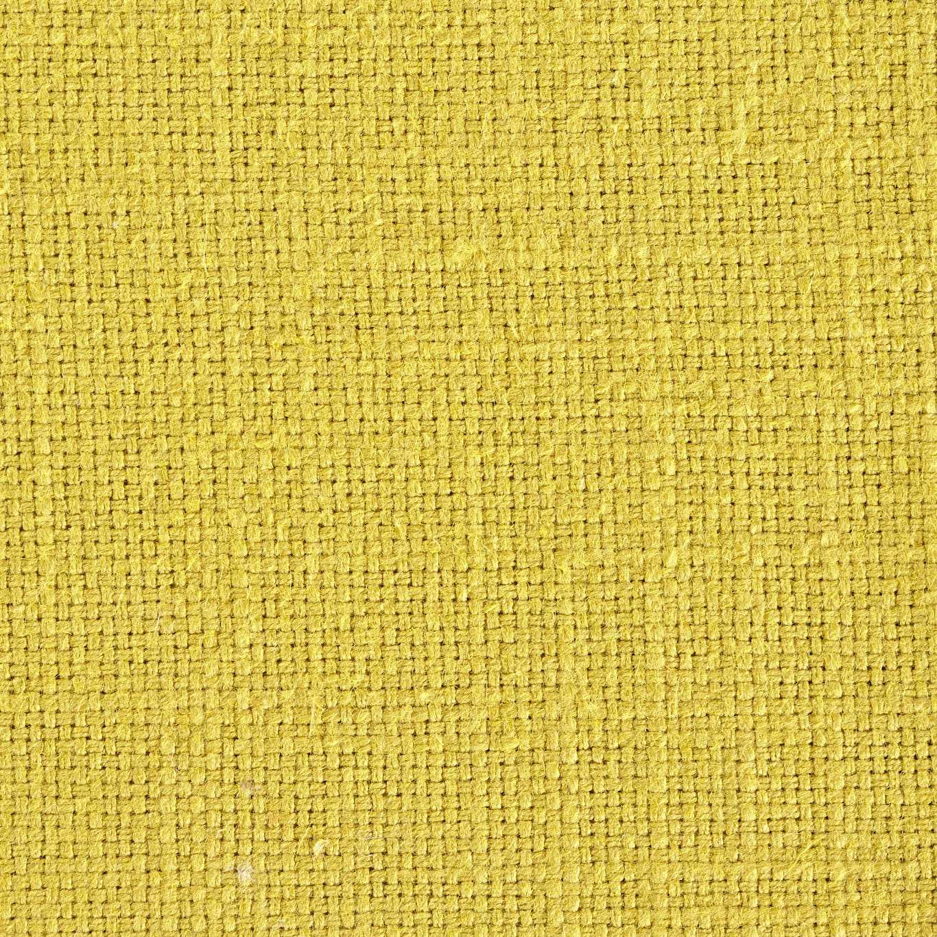 Bright lime yellow woven fabric swatch with a nubby plain texture