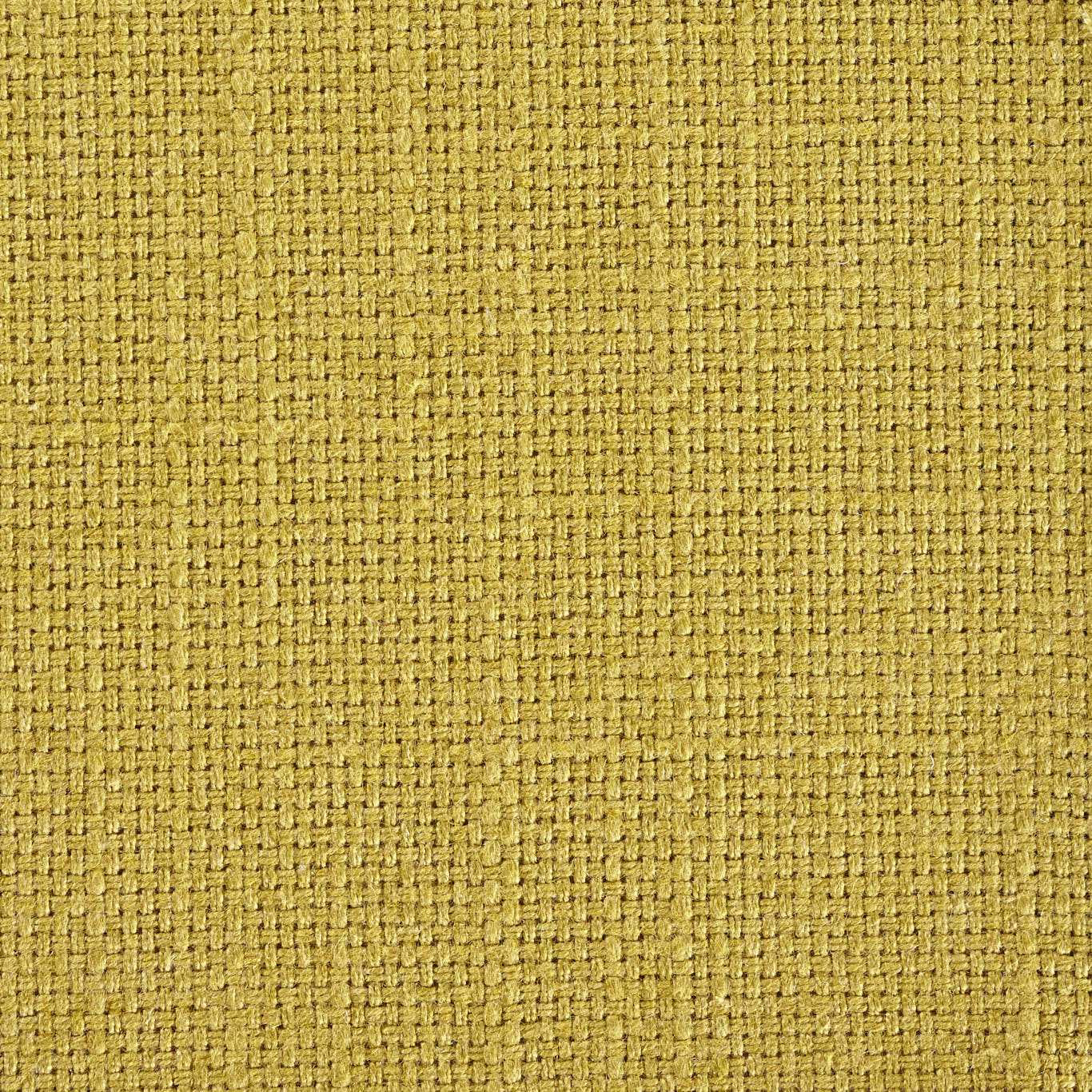 Close-up of a muted golden olive woven fabric with a tight basket texture