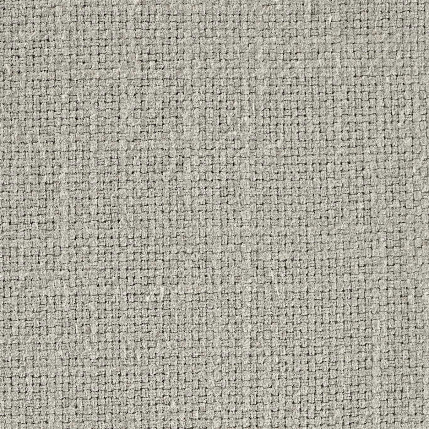 Close-up of soft pewter grey woven fabric with a tight basket texture