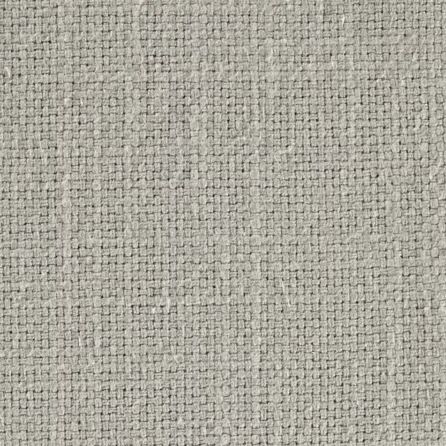 Close-up of soft pewter grey woven fabric with a tight basket texture
