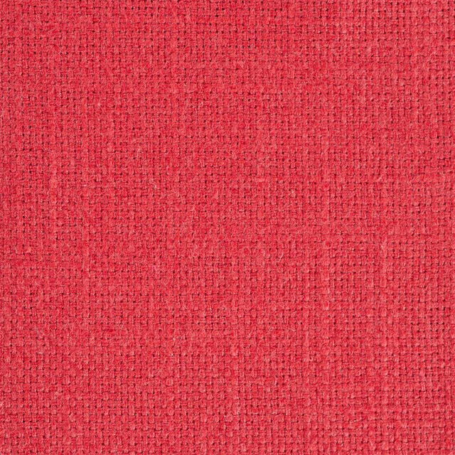 Bright raspberry-red woven fabric with a tight textured basket weave