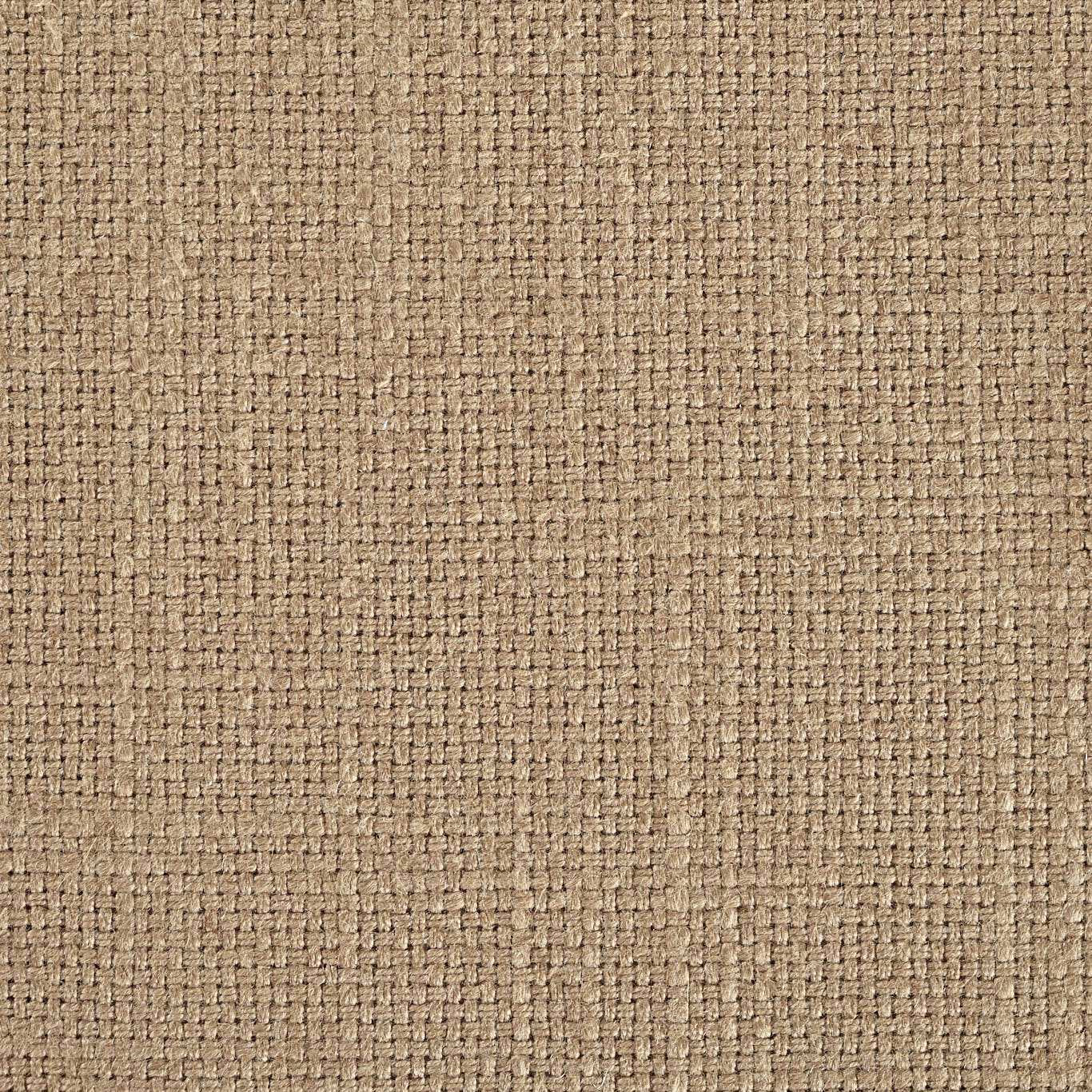 Close-up of warm sepia beige woven fabric with a textured, slubby surface