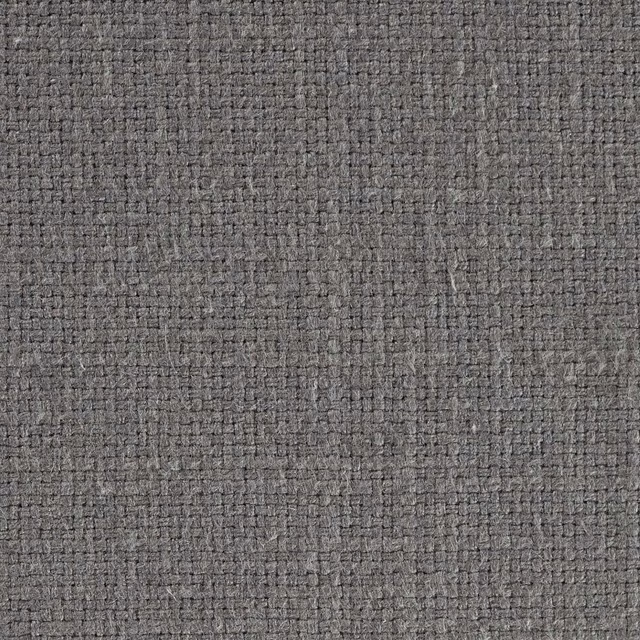 Close-up of cool slate grey woven fabric with a textured nubby surface