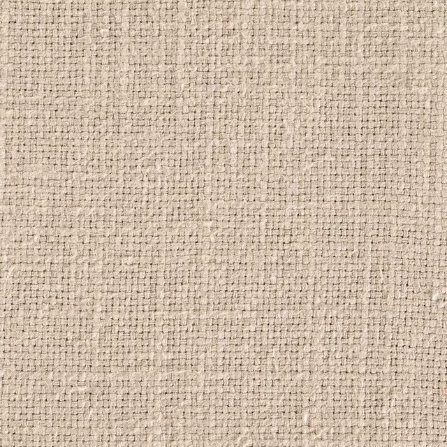 Close-up of parchment beige woven fabric with a nubby textured surface