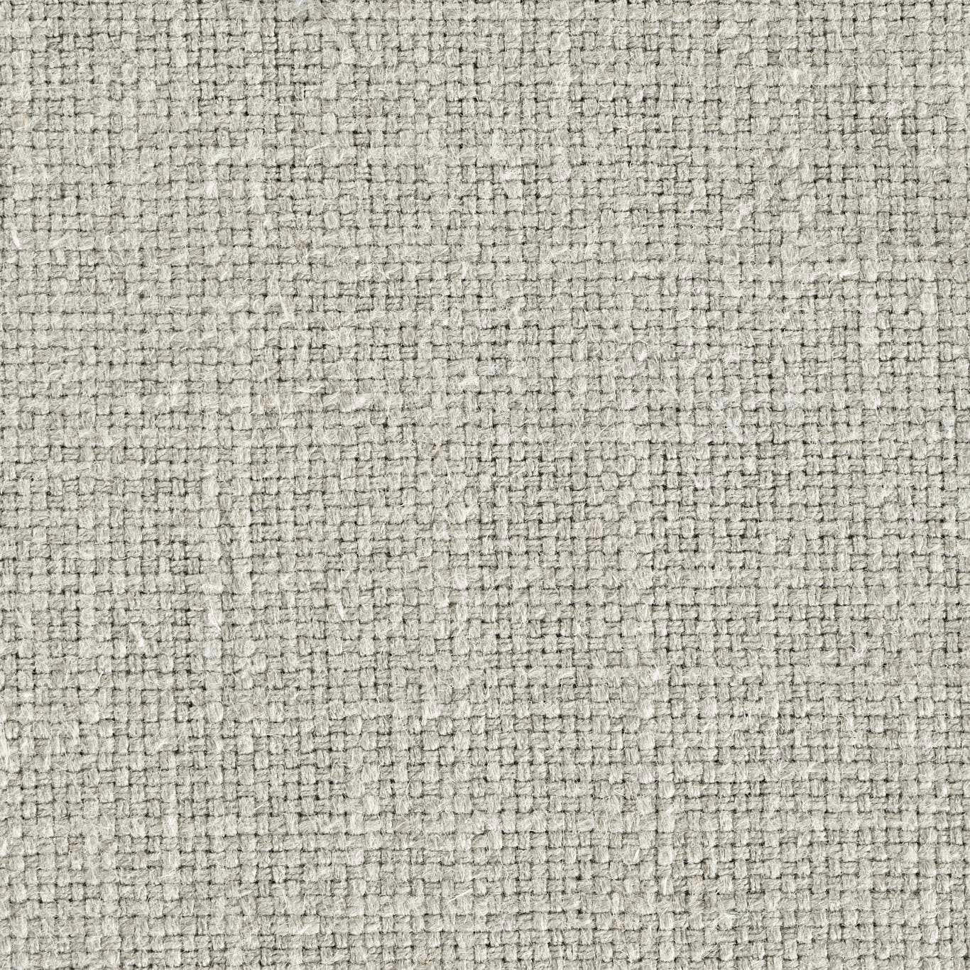Close-up of a pale silver-grey woven upholstery fabric with a textured, slubby surface