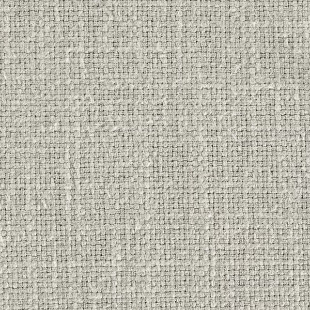 Close-up of a pale silver-grey woven upholstery fabric with a textured, slubby surface