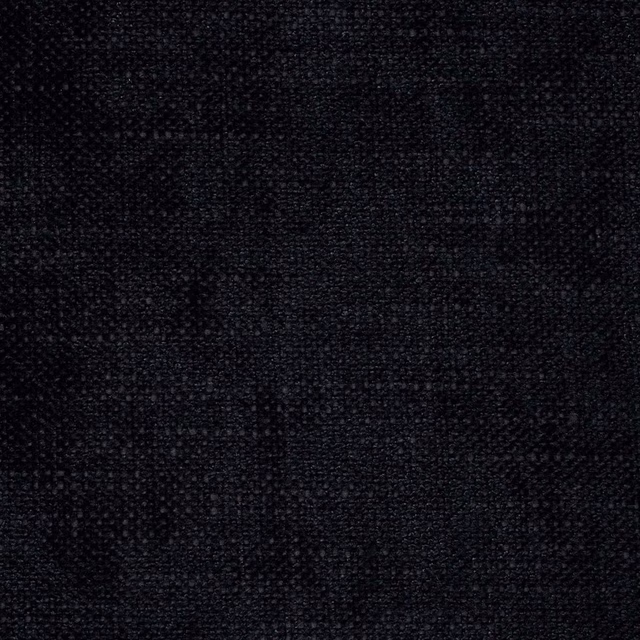 Dark charcoal-black woven fabric swatch with fine textured grain