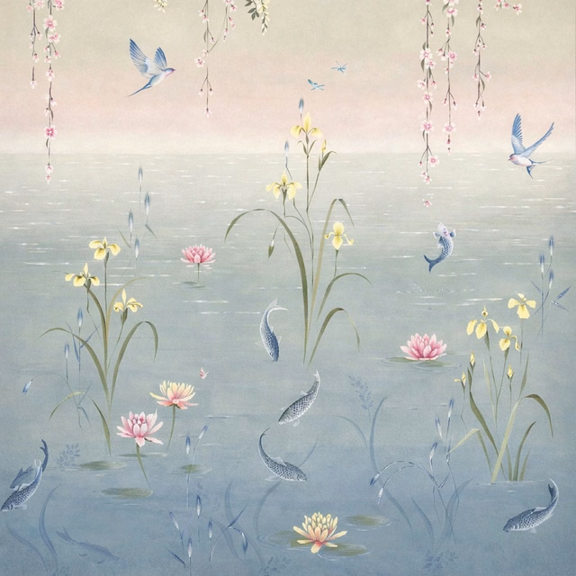 Water Garden Wallpapers fabrics by Sanderson