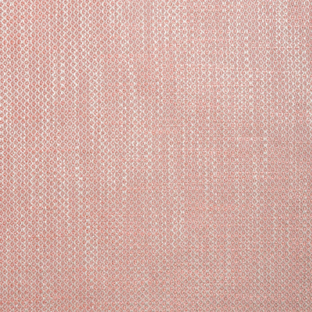 Fine coral-pink and ivory geometric weave with a softly textured surface