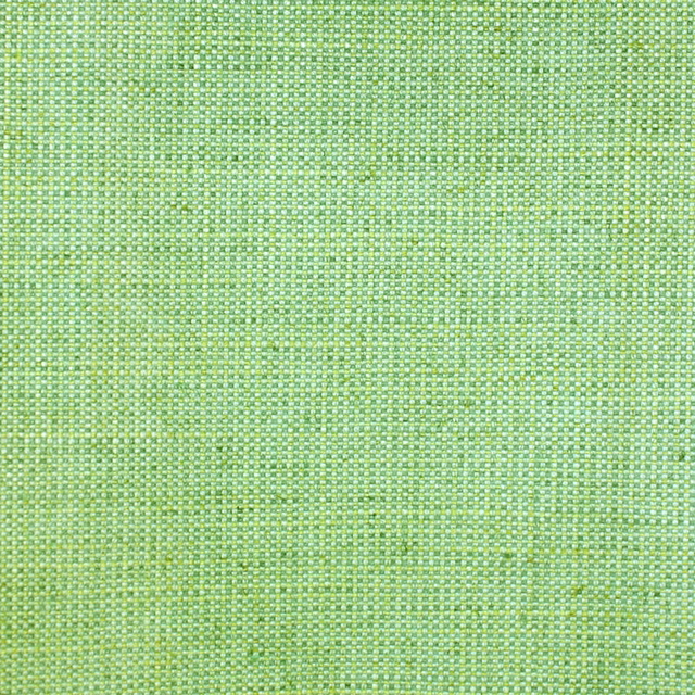 Close-up of mint green plain weave with pale yellow flecked texture