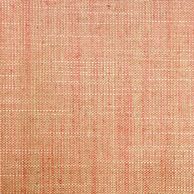 Warm flamingo pink plain weave with cream flecks and subtle coral variation