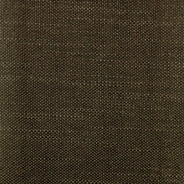 Close-up of deep olive-brown plain weave with black and brown textured threads