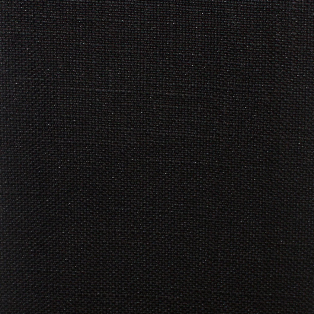 Close-up of deep black Acer fabric showing a tight, subtly textured plain weave.