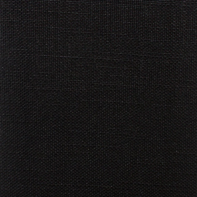 Close-up of deep black Acer fabric showing a tight, subtly textured plain weave.