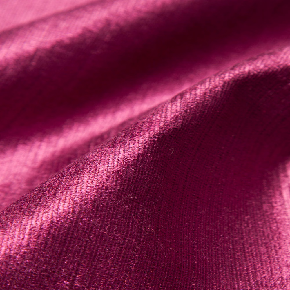Deep berry-wine plain weave with pink-magenta highlights and folded texture