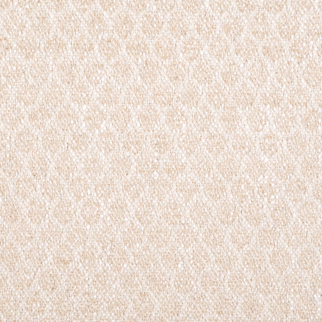 Close-up of warm ivory-beige woven fabric with a softly nubby, flecked texture