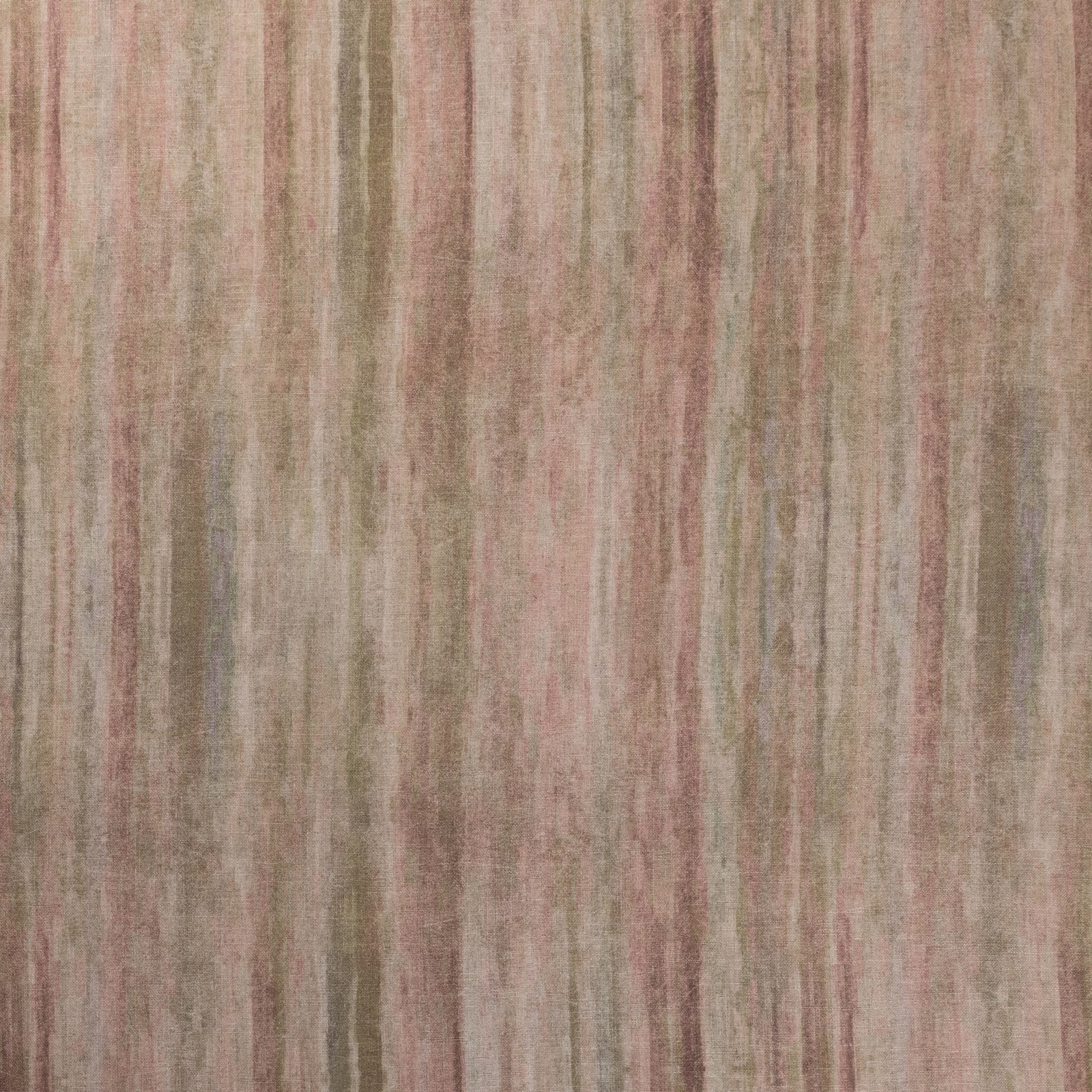 Muted pear fabric with blush, taupe and olive vertical striations and a softly textured surface