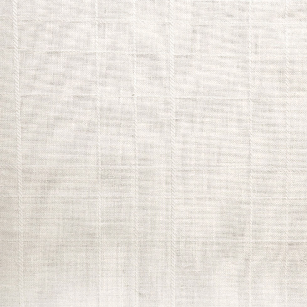 Ivory-white sheer with a fine translucent woven grid and softly textured surface