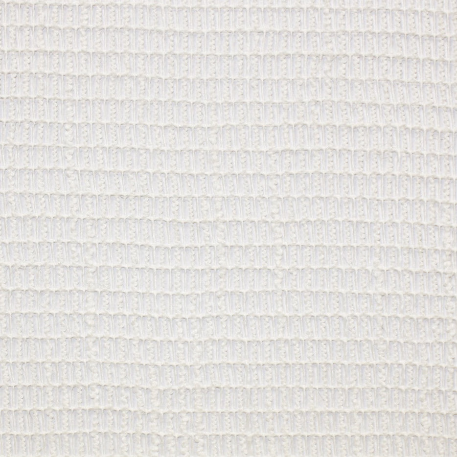 White sheer fabric with fine raised rows and delicate vertical textured ridges