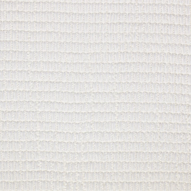 White sheer fabric with fine raised rows and delicate vertical textured ridges