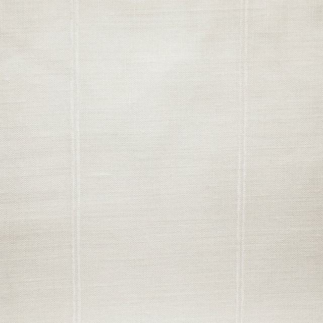 Pale ivory sheer fabric with subtle vertical stripes and fine woven texture
