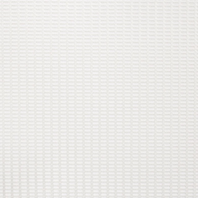 Soft ivory sheer fabric with fine vertical bands and delicate undulating woven texture