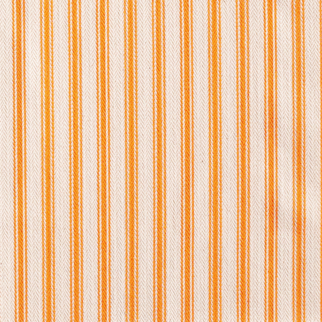 Clementine vertical ticking stripes with fine chevron texture on an ivory woven ground