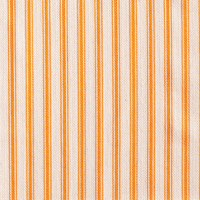 Clementine vertical ticking stripes with fine chevron texture on an ivory woven ground