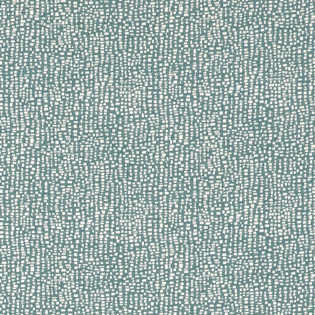 Muted blue-teal woven ground with pale broken flecks and subtle grain