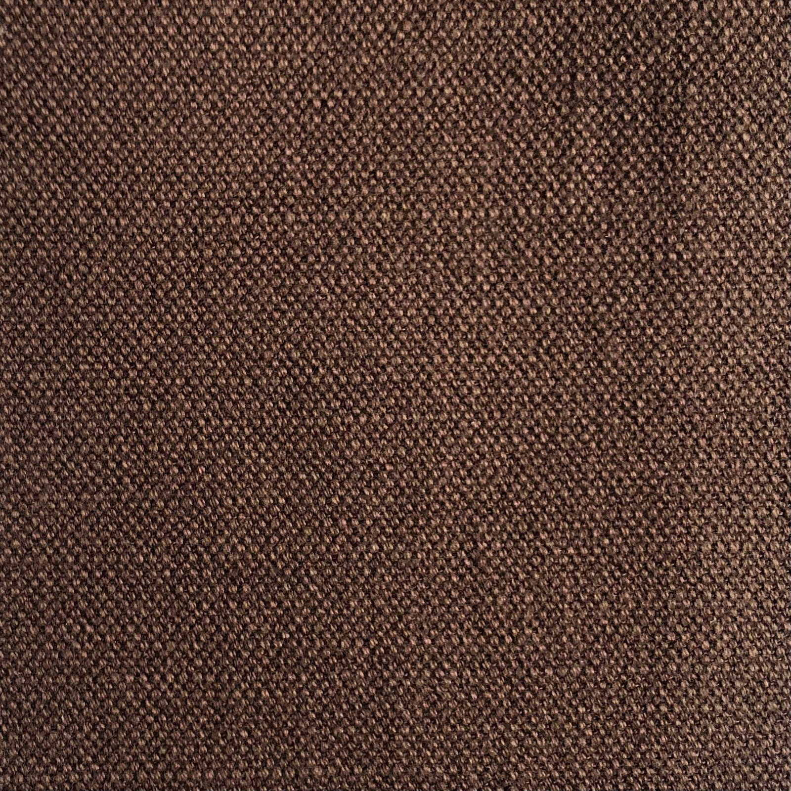 Deep cocoa-brown woven swatch with fine umber flecks and pebbled texture