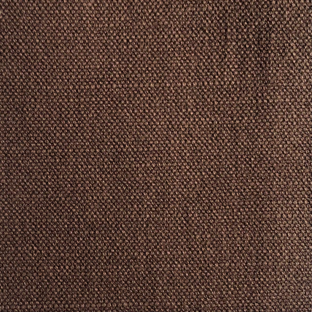 Deep cocoa-brown woven swatch with fine umber flecks and pebbled texture