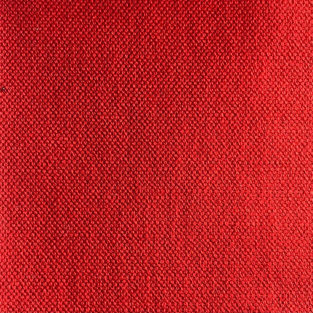 Close-up of vivid scarlet red Duo 122 fabric with a fine textured weave