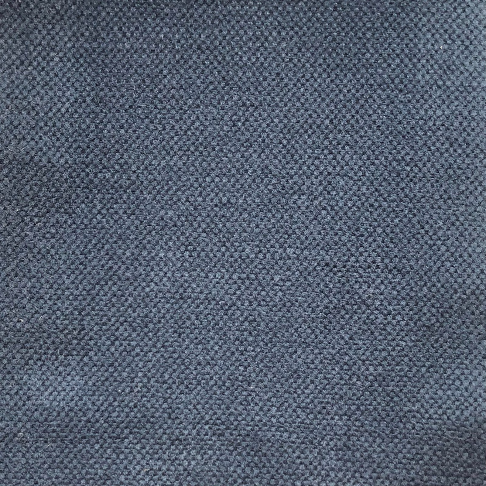 Close-up of cool blue-grey Duo 204 fabric with a dense nubby woven texture