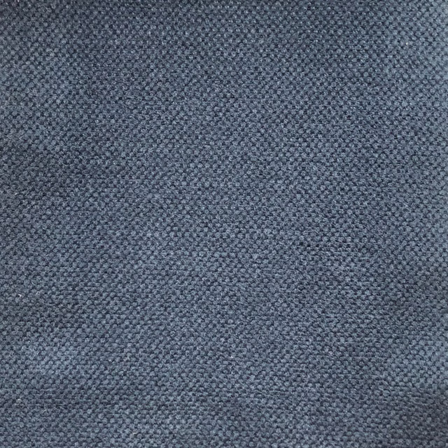 Close-up of cool blue-grey Duo 204 fabric with a dense nubby woven texture