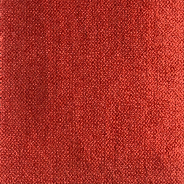 Close-up of warm vermilion Duo 208 with dense, finely pebbled woven texture