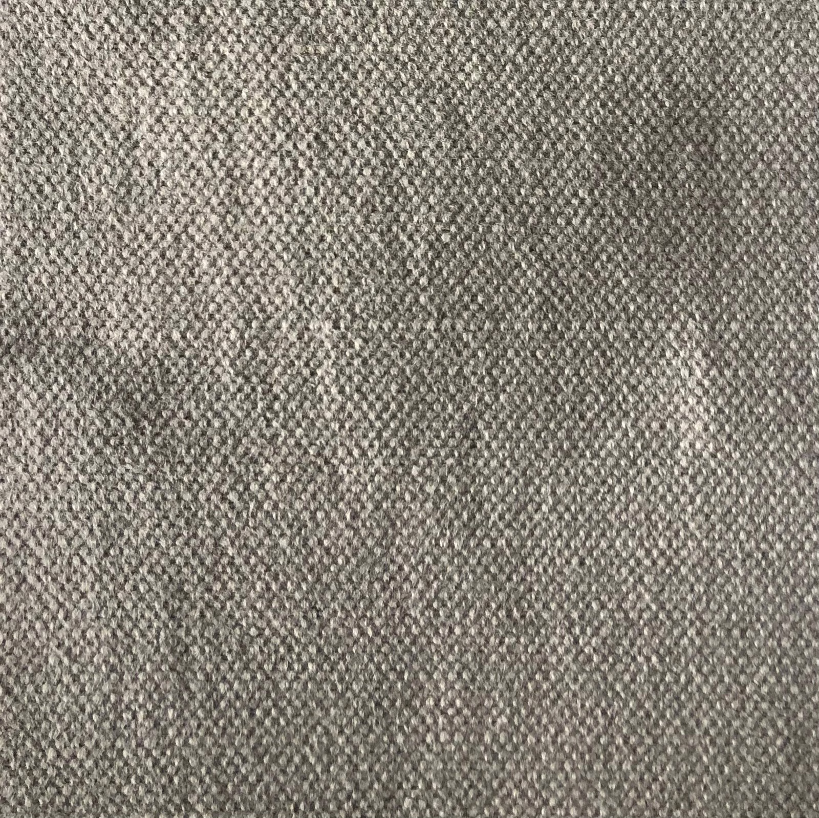Mottled warm grey woven swatch with fine interlaced texture and soft tonal depth