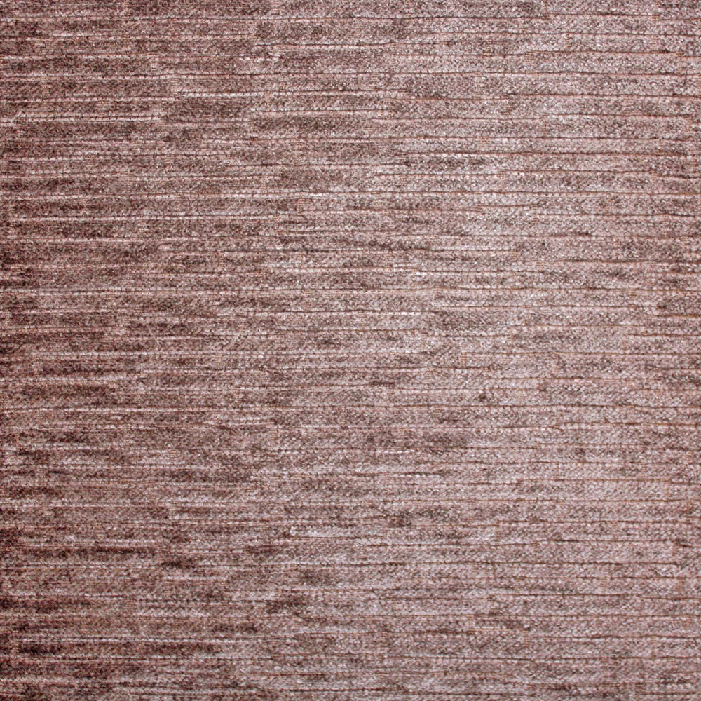 Dusty taupe-mauve chenille with fine horizontal slubs and softly mottled shading