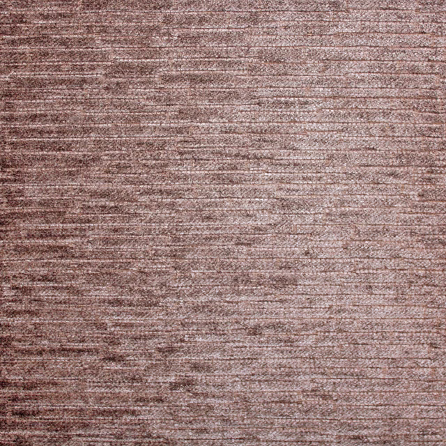 Dusty taupe-mauve chenille with fine horizontal slubs and softly mottled shading